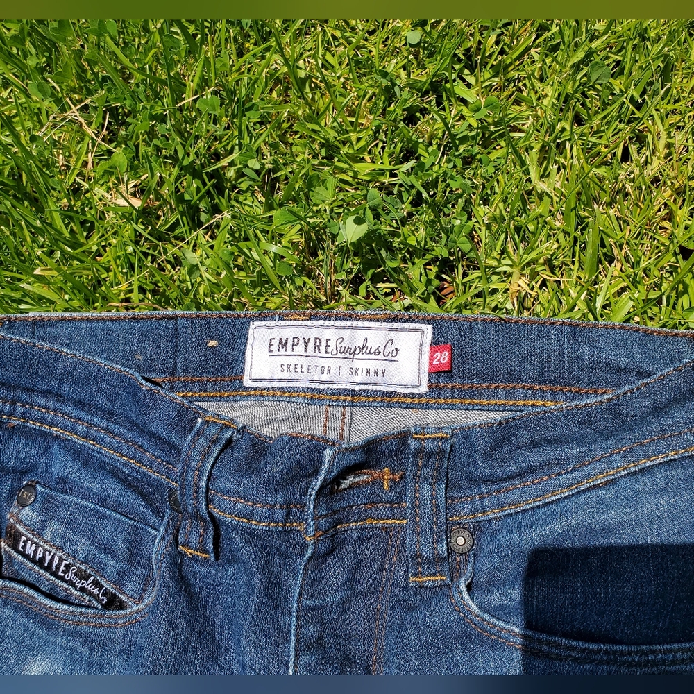 EMPYRE Surplus Co Skeletor Skinny Jeans size 28 - Picture 3 of 14